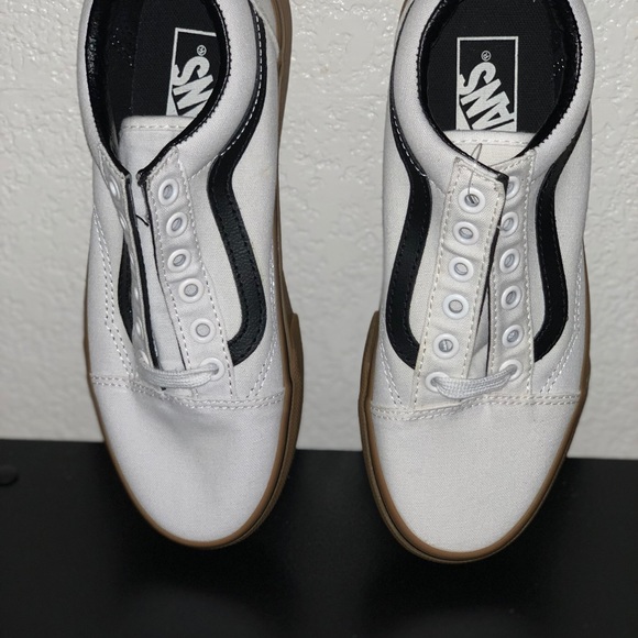 Vans old skool (Gum) Blanc de blanc/blac size 4.5 men and women 6.0 - Picture 4 of 5